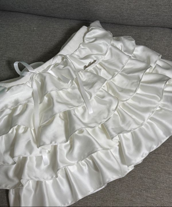 ◎ROSEFRANTZ◎ Satin CanCan Mini Skirt White 5009725002 MUSINSA | ROSÉ FRANTZ Satin CanCan Mini Skirt [White]