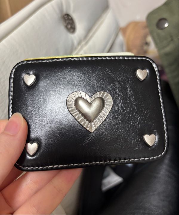 ★lemasque★ Pie Heart Slim Card Wallet Silver L08E3170409 MUSINSA | LEMASQUE Pie Heart Slim Card Wallet Silver