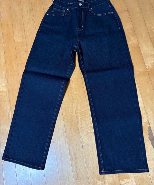 【MODERNIF】Non-fade Raw Wide Denim Pants Non-fade Raw Denim Pants - IDF | 60% - Asian Fashion Online