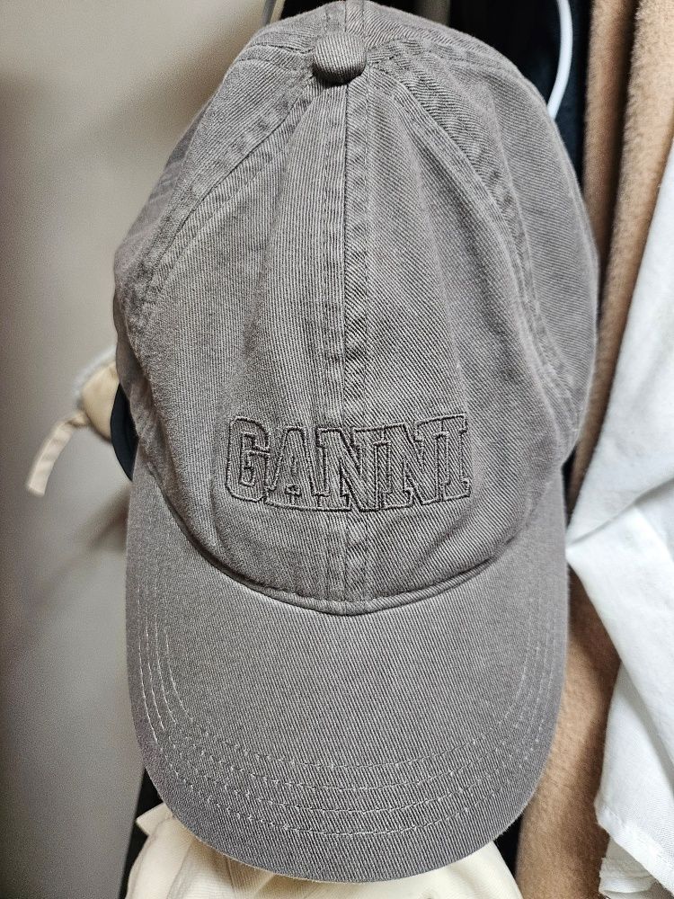 MUSINSA | GANNI Logo Ball Cap - Frost Grey / A6302523