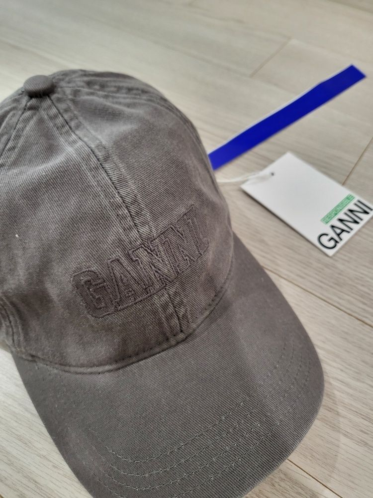 MUSINSA | GANNI Logo Ball Cap - Frost Grey / A6302523