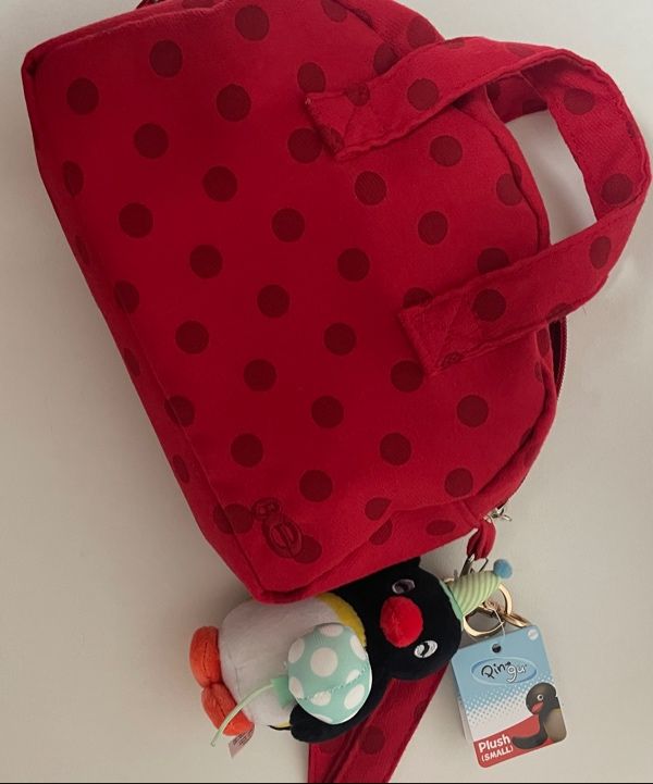 MUSINSA | ENZO BLUES Dot Small Hand Bag (Red)