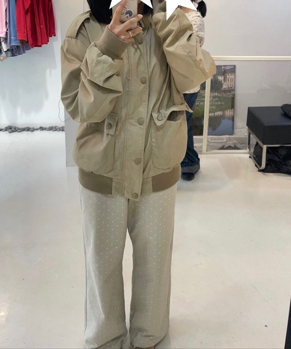 ENZO BLUES ♥ Dot cotton wide pants /追跡付 ENZO BLUES】Dot cotton wide pants ☆韓国人気☆追跡付