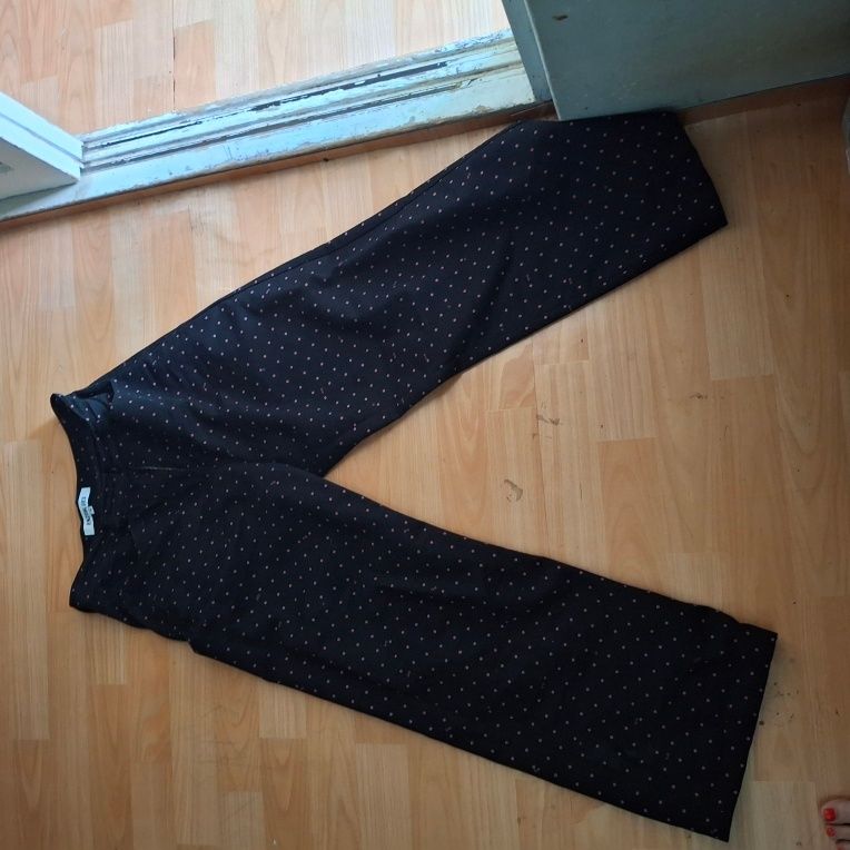 MUSINSA公式 | ENZO BLUES Dot Cotton Wide Pants (Black)