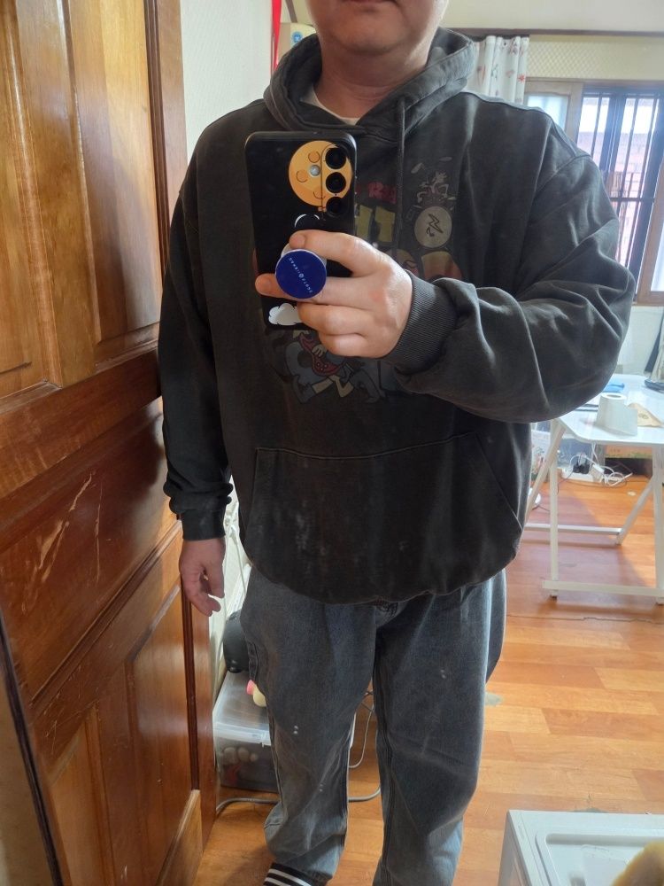 MUSINSA | CPGN STUDIO Soundcloud Pigment Hoodie Smoke Black