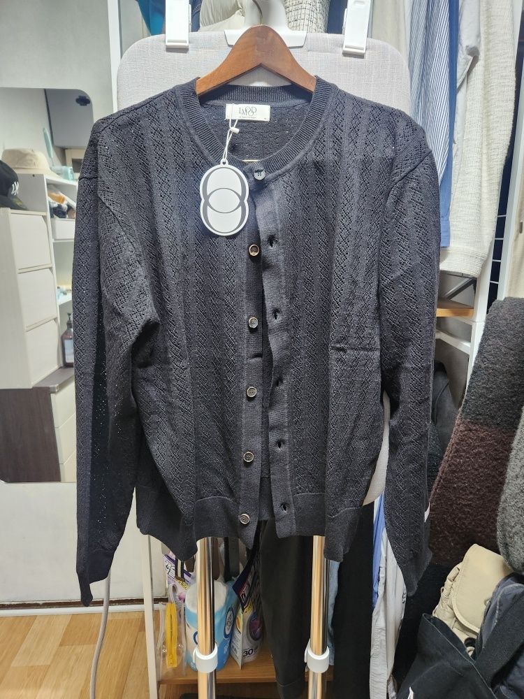 MUSINSA | LMOOD Cottage Natural Yarn Round Cardigan Black