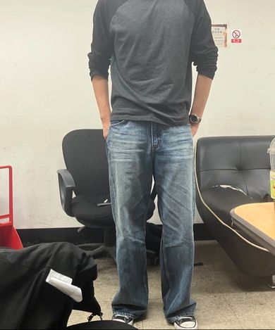 ビッグボーイワイドデニムアイスブラック （試着のみタグ付き）LMOOD 
