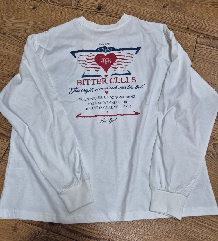 ◆25SS BITTER CELLS Sporty Heart Long Sleeve/2色◆ MUSINSA | BITTERCELLS Sporty Heart Long Sleeve-Charcoal