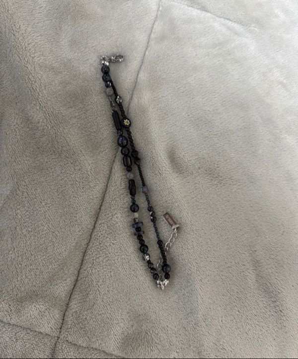 MUSINSA | AJOBYAJO Black Light Beads Layered Bracelet [BLACK]