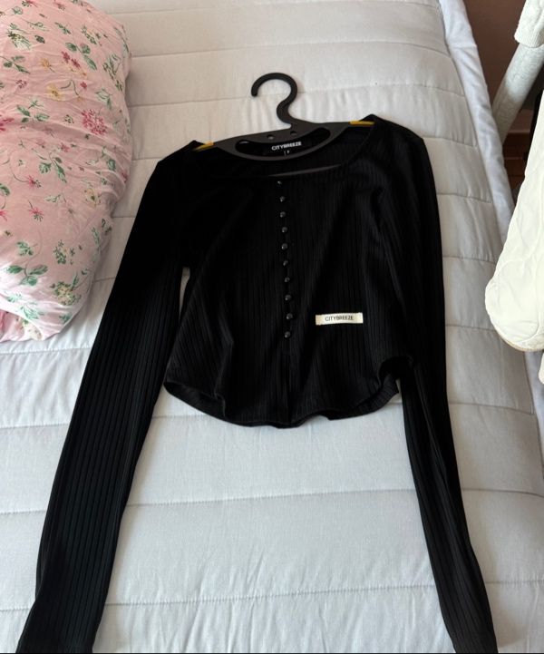 【CITYBREEZE】SQUARE NECK LOGO LONG SLEEVE MUSINSA | CITYBREEZE WOMAN Button Square Neck Long Sleeve T