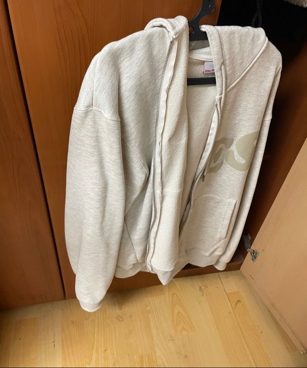 MUSINSA | AMES-WORLDWIDE BIG TYPO HOODIE ZIP UP OATMEAL