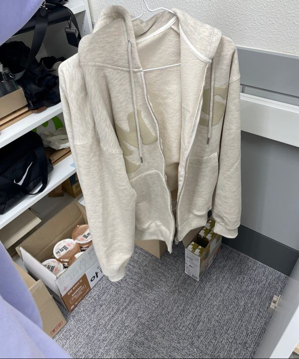MUSINSA | AMES-WORLDWIDE BIG TYPO HOODIE ZIP UP GREY