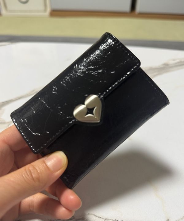 ■Fennec■ HEARTY FLAP WALLET BLACK FB1WT01BKF MUSINSA | fennec HEARTY FLAP WALLET - BLACK