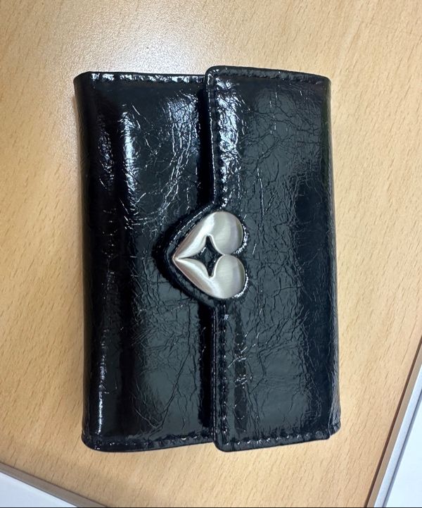 ■Fennec■ HEARTY FLAP WALLET BLACK FB1WT01BKF MUSINSA | fennec HEARTY FLAP WALLET - BLACK