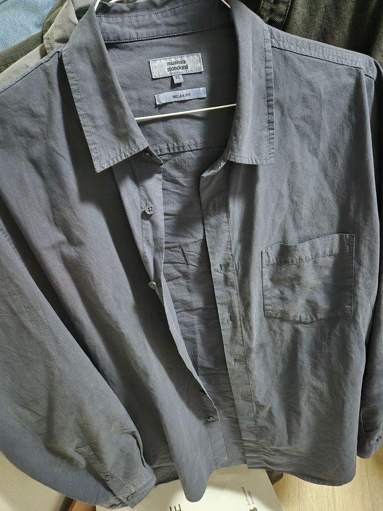 ★MUSINSA STANDARD★ Relaxed Cotton Tencel Pigment Shirt Nav MUSINSA | MUSINSA STANDARD Relaxed Cotton Tencel Pigment