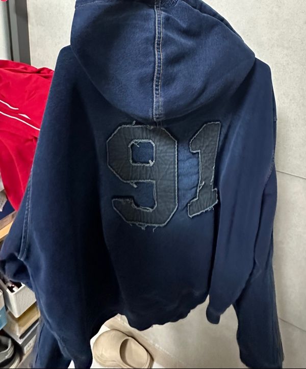 【BADBLOOD】25SS★Billy Washed Denim Sweat Hoodie Zip-Up MUSINSA | BADBLOOD Billy Washed Denim Sweat Hoodie - Black