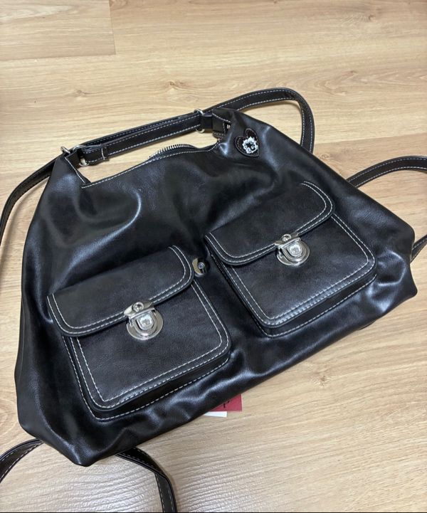 MUSINSA公式 | ULKIN CANVAS Betty Boop Pocket Stitch Leather