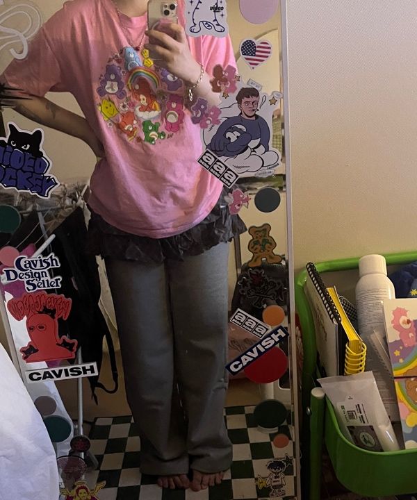 ★2025SS新作★LUV IS TRUE★IM PATTERN FRILL PANTS MUSINSA | LUV IS TRUE IM PATTERN FRILL PANTS(LIGHT GRAY)