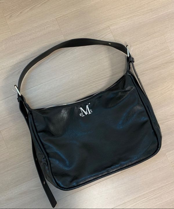 MUSINSA公式 | MUCENT Port Double Ringle Leather Shoulder Bag
