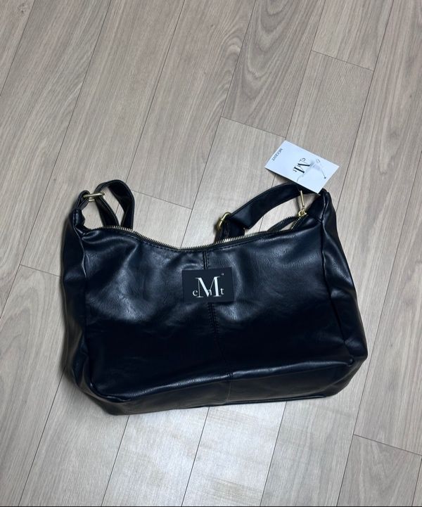 MUSINSA公式 | MUCENT Merin Gold Line Leather Shoulder Bag