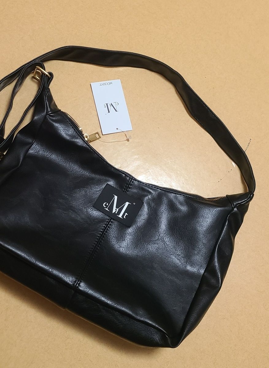 【MUCENT】 MERIN GOLD LINE LEATHER SHOULDER BAG☆ MUCENT) MERIN GOLD LINE LEATHER SHOULDER BAG - 2COL