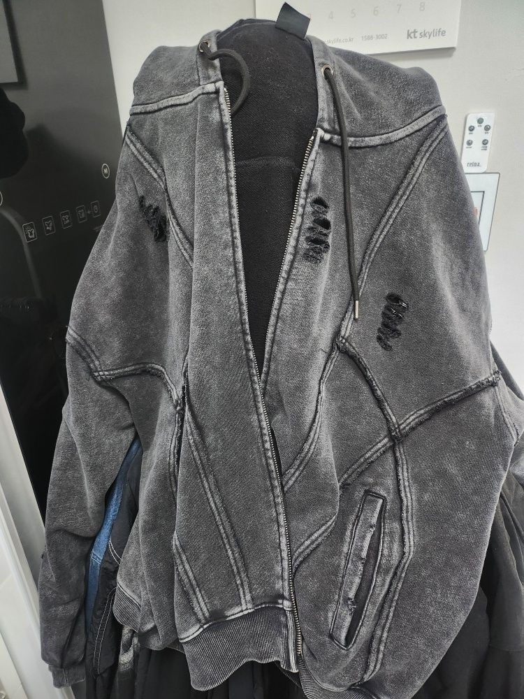 パーカー・フーディ TRILLION Overfit destroyed pigment hood zip up 5JH480 MUSINSA | TRILLION Overfit Destroyed Pigment Hooded Zip-Up