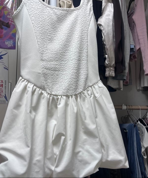 MUSINSA | LARTIGENT L15 BALLOON ONE-PIECE(WHITE)