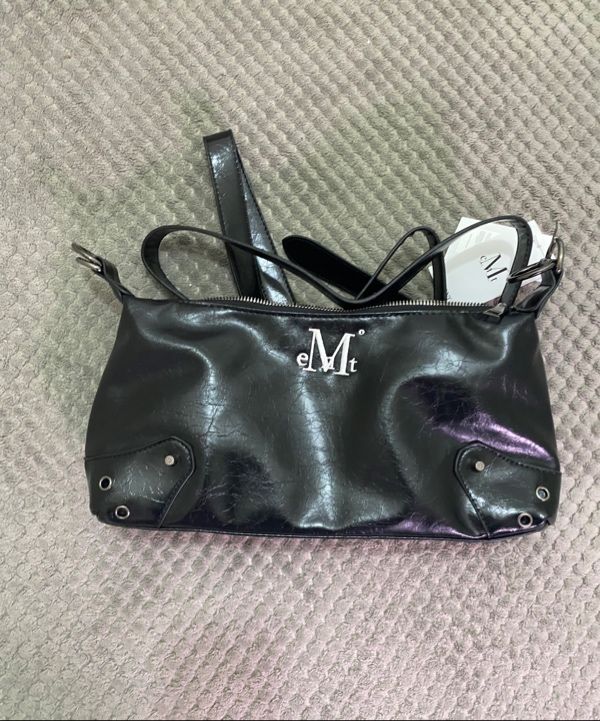 ★MUCENT★ North Eyelet Leather Shoulder Bag Unisex MUCENT♥] North Eyelet Leather Shoulder Bag