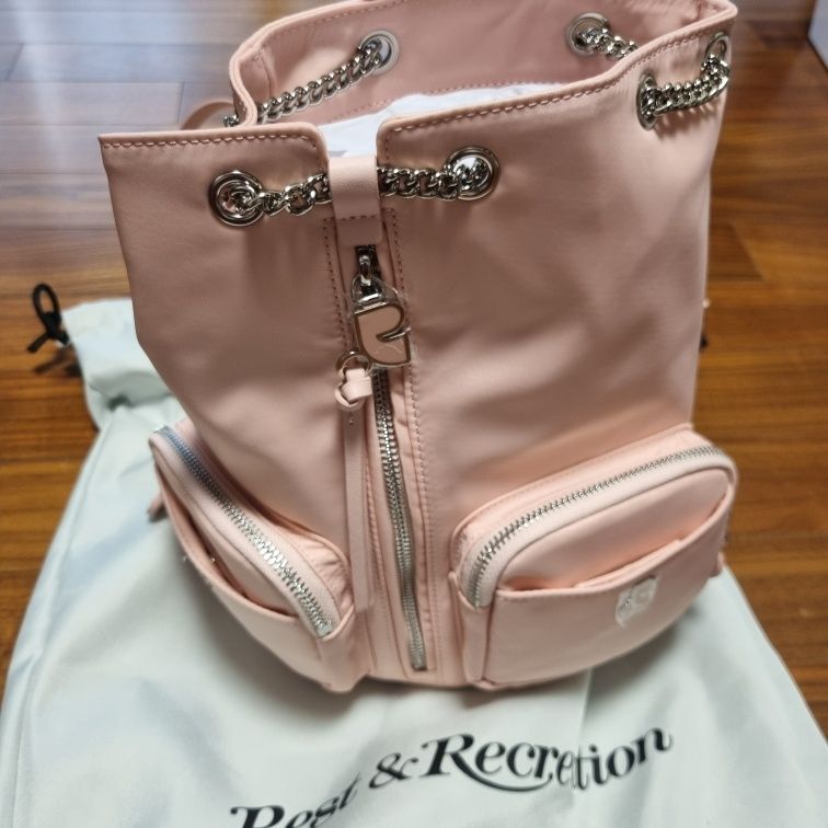 MUSINSA | REST&RECREATION RR CHAIN BACKPACK - PINK