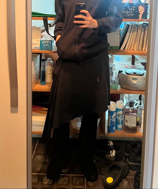 ◆MISEKI SEOUL◆ Draped midi skirt pants SET CHARCOAL MSK251 MUSINSA | MISEKI SEOUL Draped midi skirt pants SET CHARCOAL