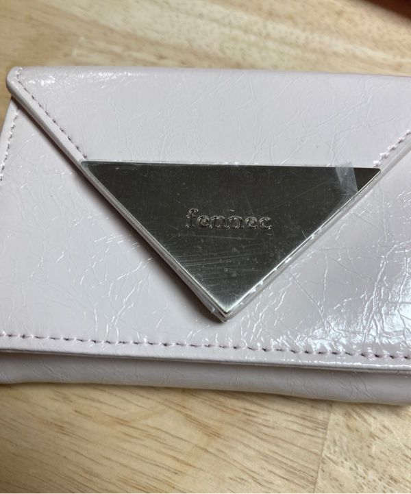 MUSINSA | fennec CRINKLE TRIANGLE TRIPLE WALLET - BLOSSOM