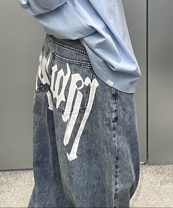 デニム・ジーパン NOMANUAL RAW VISION DENIM PANTS SA764 MUSINSA | NOMANUAL RAW VISION DENIM PANTS - WASHED BLACK