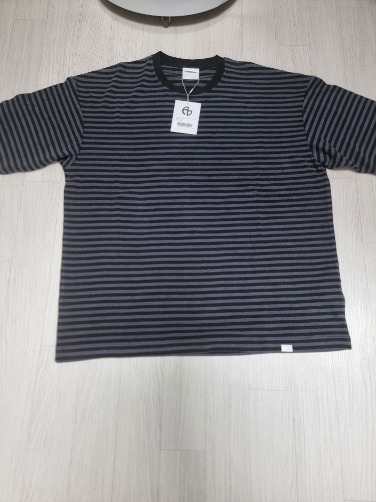 MUSINSA公式 | NOMANUAL NM BORDER T-SHIRT - DARK NAVY