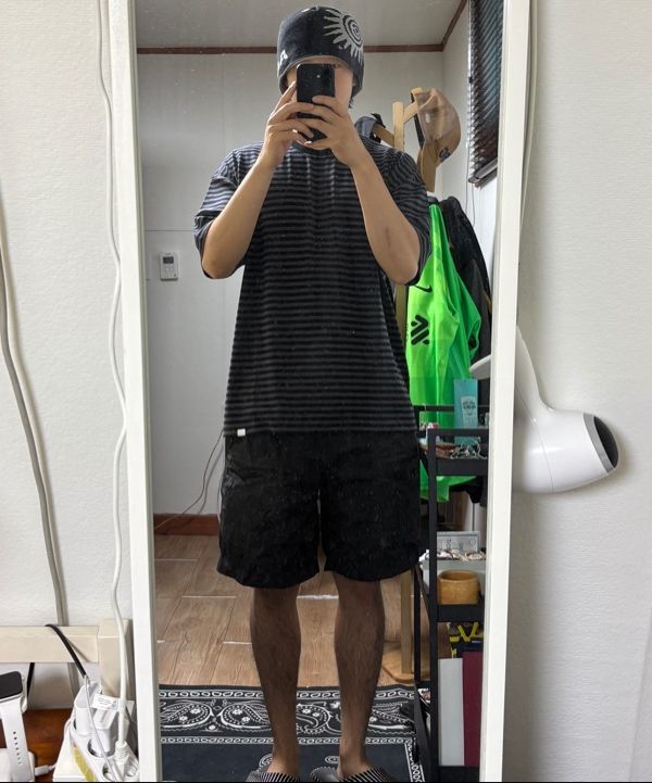 MUSINSA | NOMANUAL NM BORDER T-SHIRT - BLACK