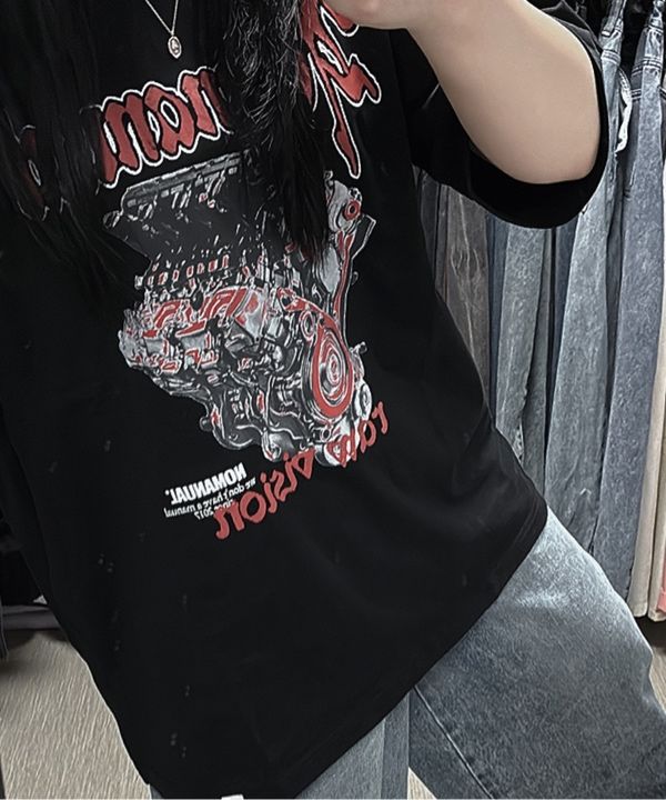 Tシャツ・カットソー NOMANUAL NM Engine T-Shirt Black MUSINSA | NOMANUAL NM ENGINE T-SHIRT - BLACK
