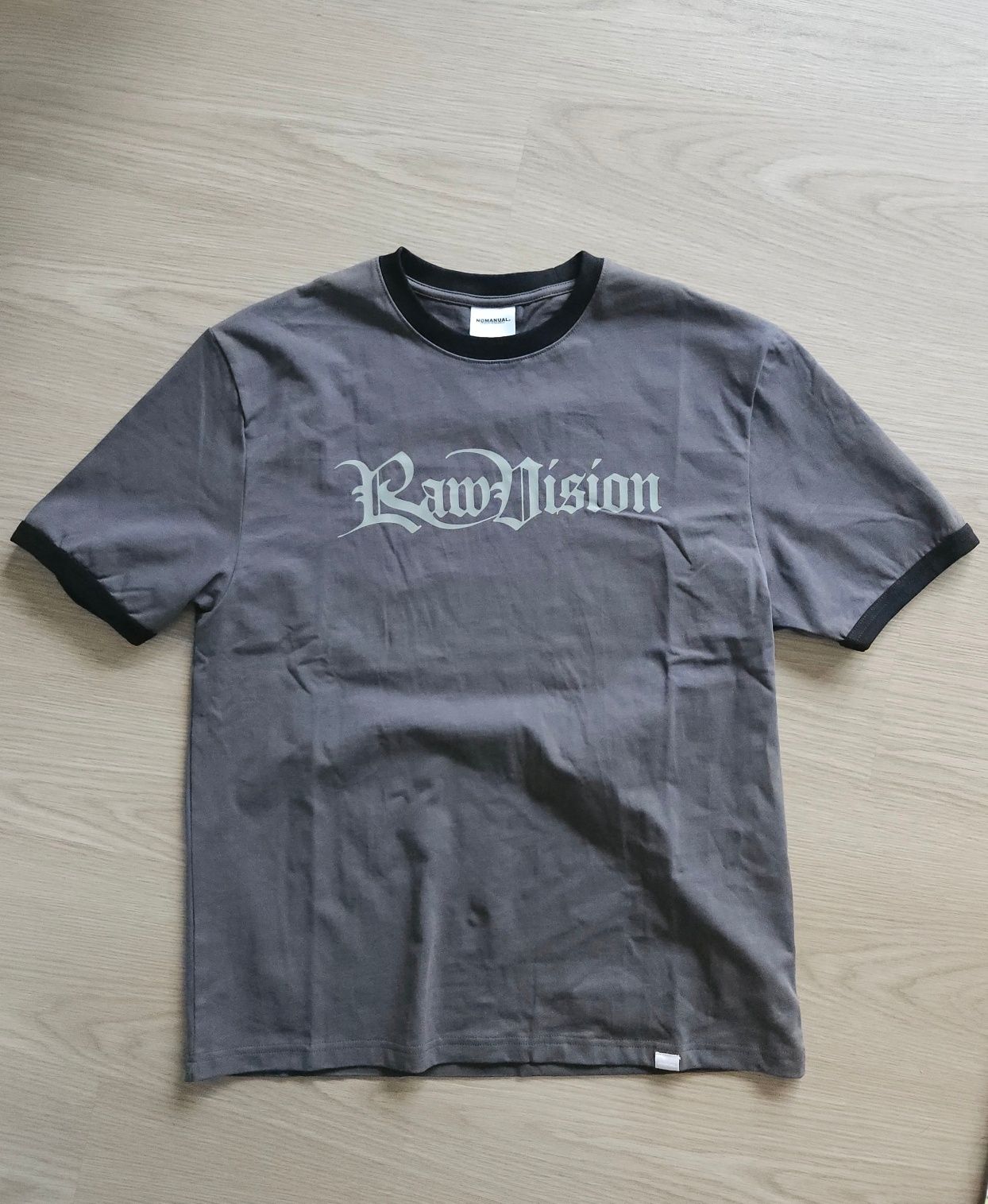 MUSINSA | NOMANUAL RAW VISION RINGER T-SHIRT - CHARCOAL