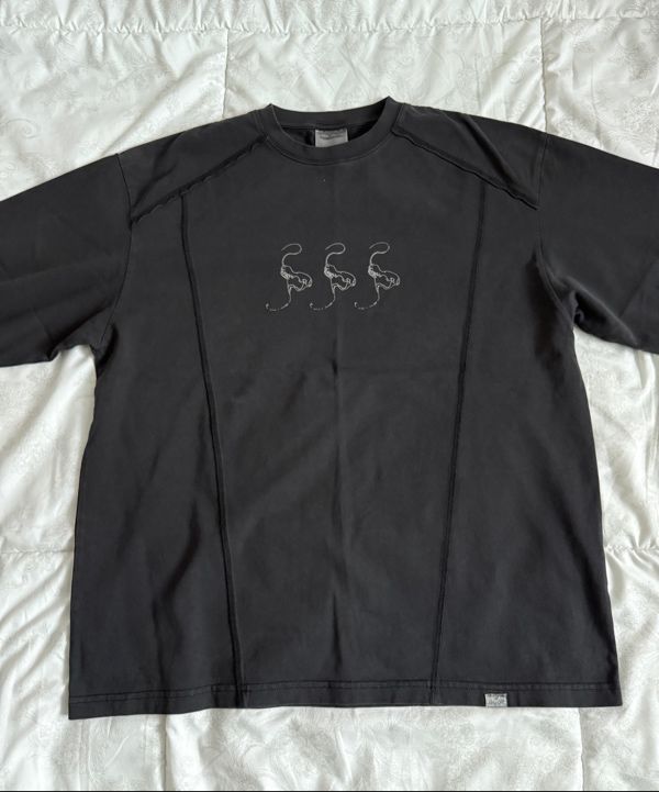 MUSINSA公式 | NOMANUAL SLASH LONG SLEEVE TEE - WASHED BLACK