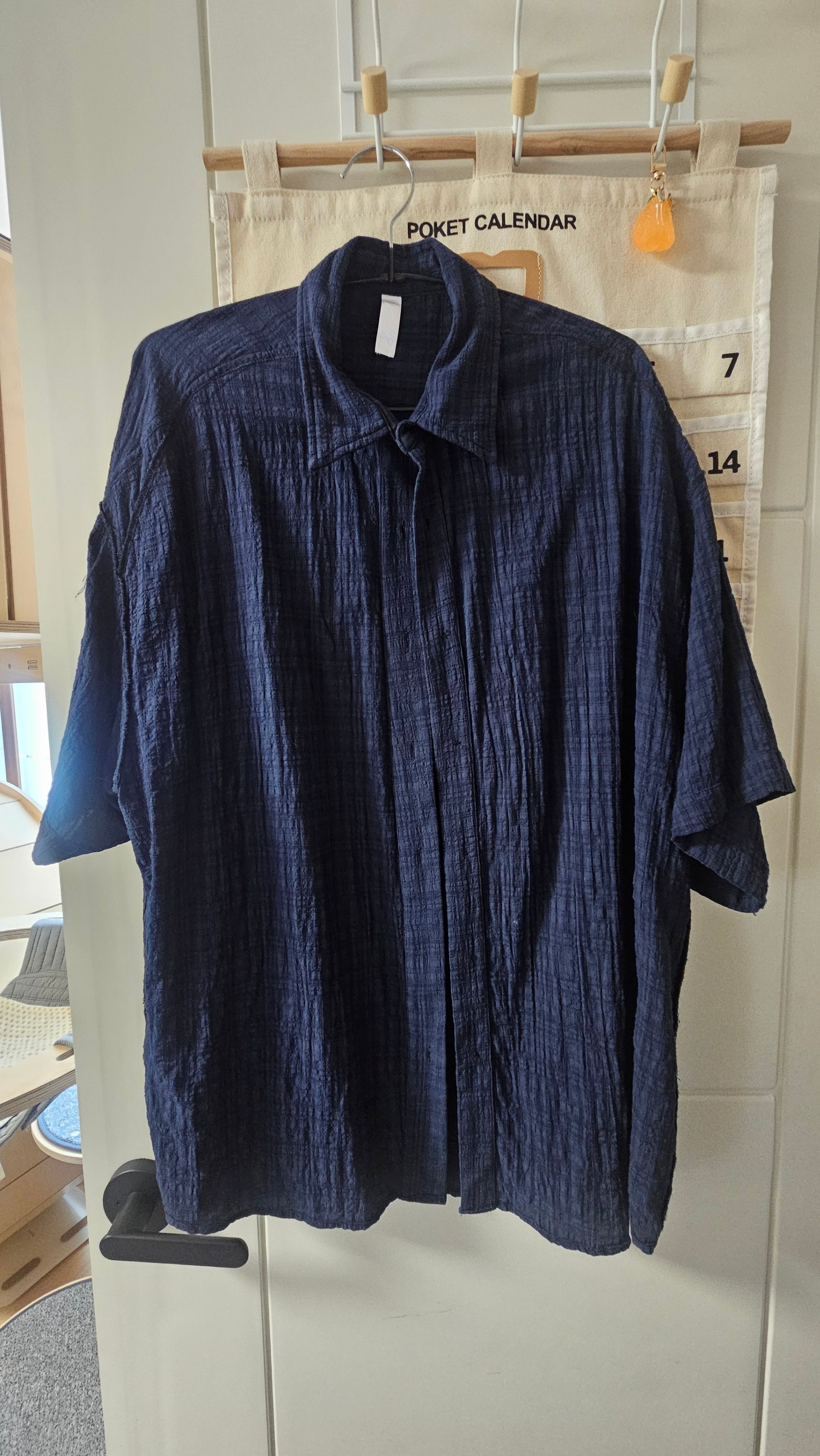 【NOMANUAL】25ss RAW EDGE H.S SHIRT MUSINSA | NOMANUAL RAW EDGE H.S SHIRT - DARK NAVY