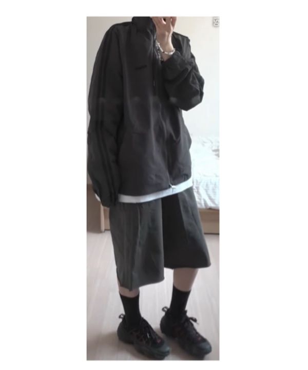 MUSINSA | NOMANUAL BUNGALOW WIND SHELL - CHARCOAL