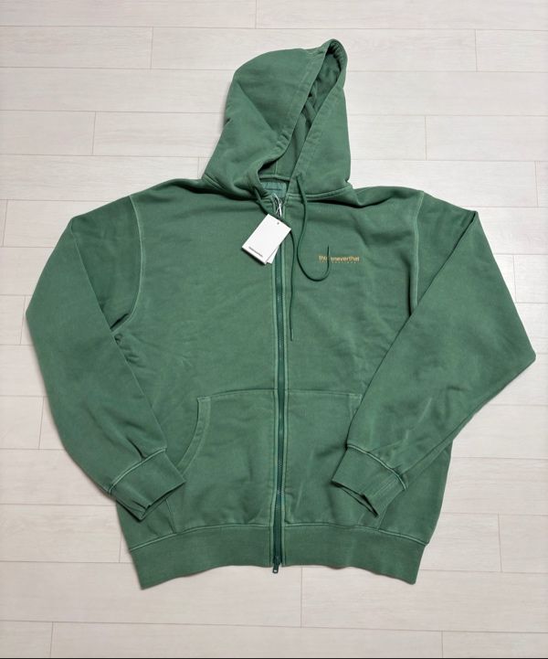 【THISISNEVERTHAT】Quarter Button Hoodie Lime Green MUSINSA公式 | thisisneverthat® Quarter Button Hoodie Lime Green