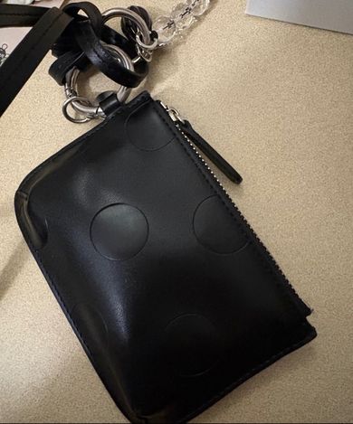 MUSINSA | OHESHIO DOT CROSS CARD WALLET, BLACK