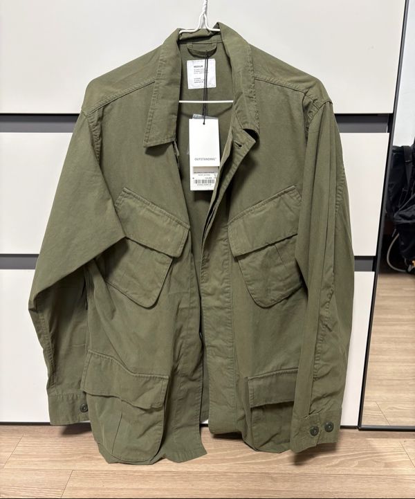 MUSINSA | OUTSTANDING 2ND POPLIN JUNGLE FATIGUE JACKET_OLIVE