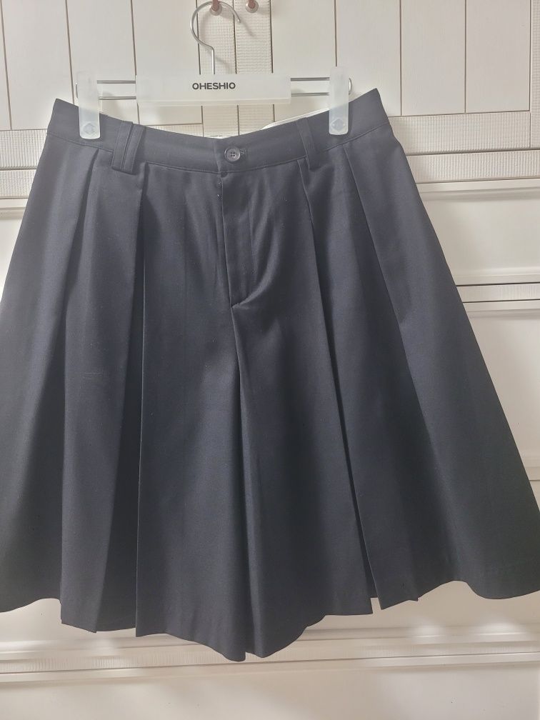 OHESHIO ■ PLEATS SKIRT MIDI PANTS ショートパンツ MUSINSA公式 | OHESHIO PLEATS SKIRT MIDI PANTS, BLACK
