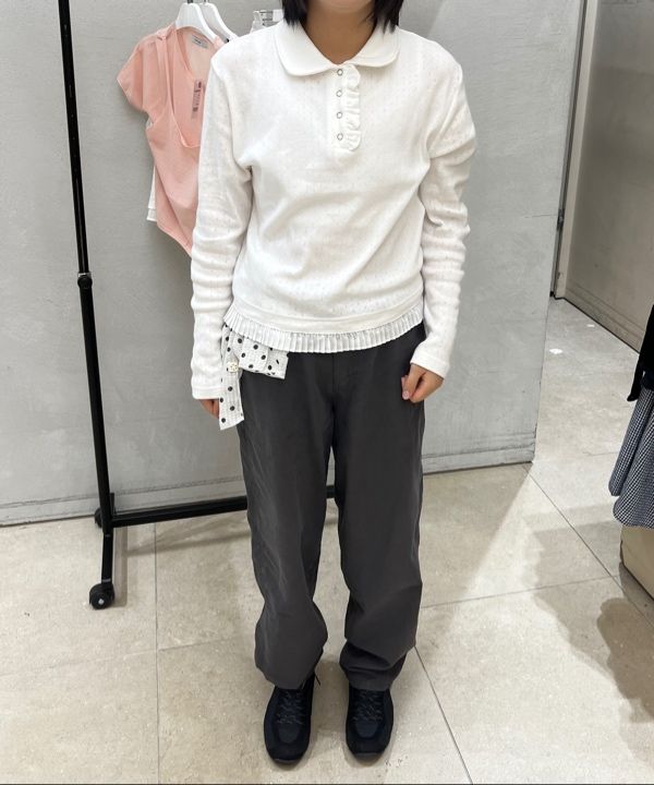 【OHESHIO】25ss WIDE CURVED PANTS MUSINSA | OHESHIO WIDE CURVED PANTS, WHITE