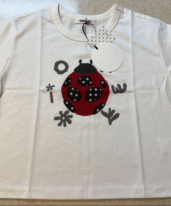 ◆OHESHIO◆ DOT BUG PATCHY TSHIRT IVORY 25SS-12011OD MUSINSA | OHESHIO DOT BUG PATCHY T-SHIRT, IVORY