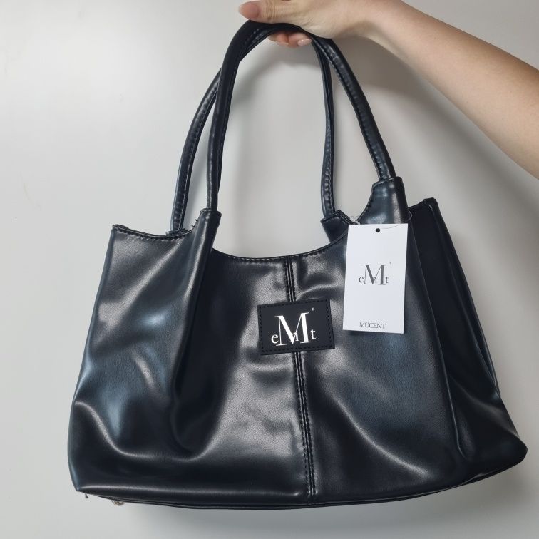 MUSINSA公式 | MUCENT エペ ミドル スティッチ レザー トートバッグ