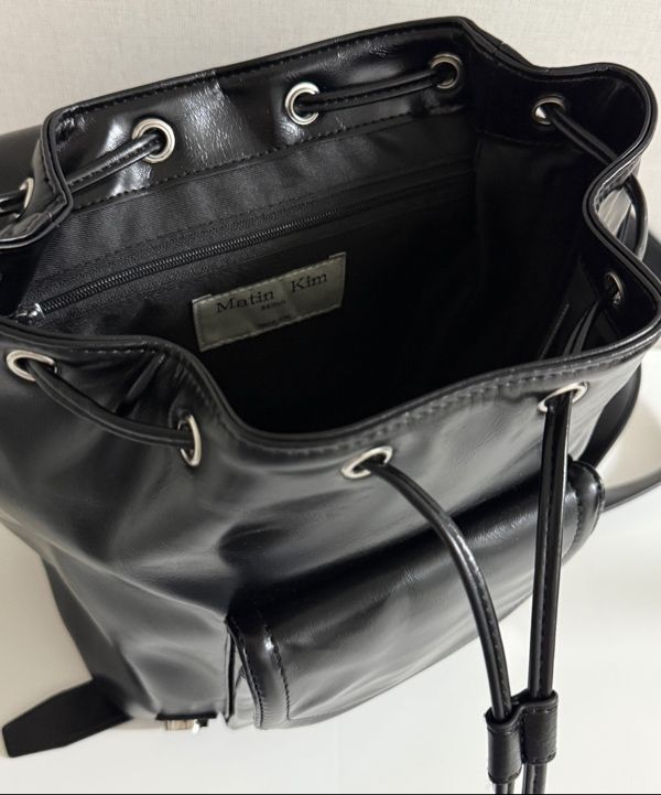 【Matin Kim】BUCKLE DETAIL BACK PACK BUCKLE DETAIL BACK PACK IN BLACK – Matin Kim