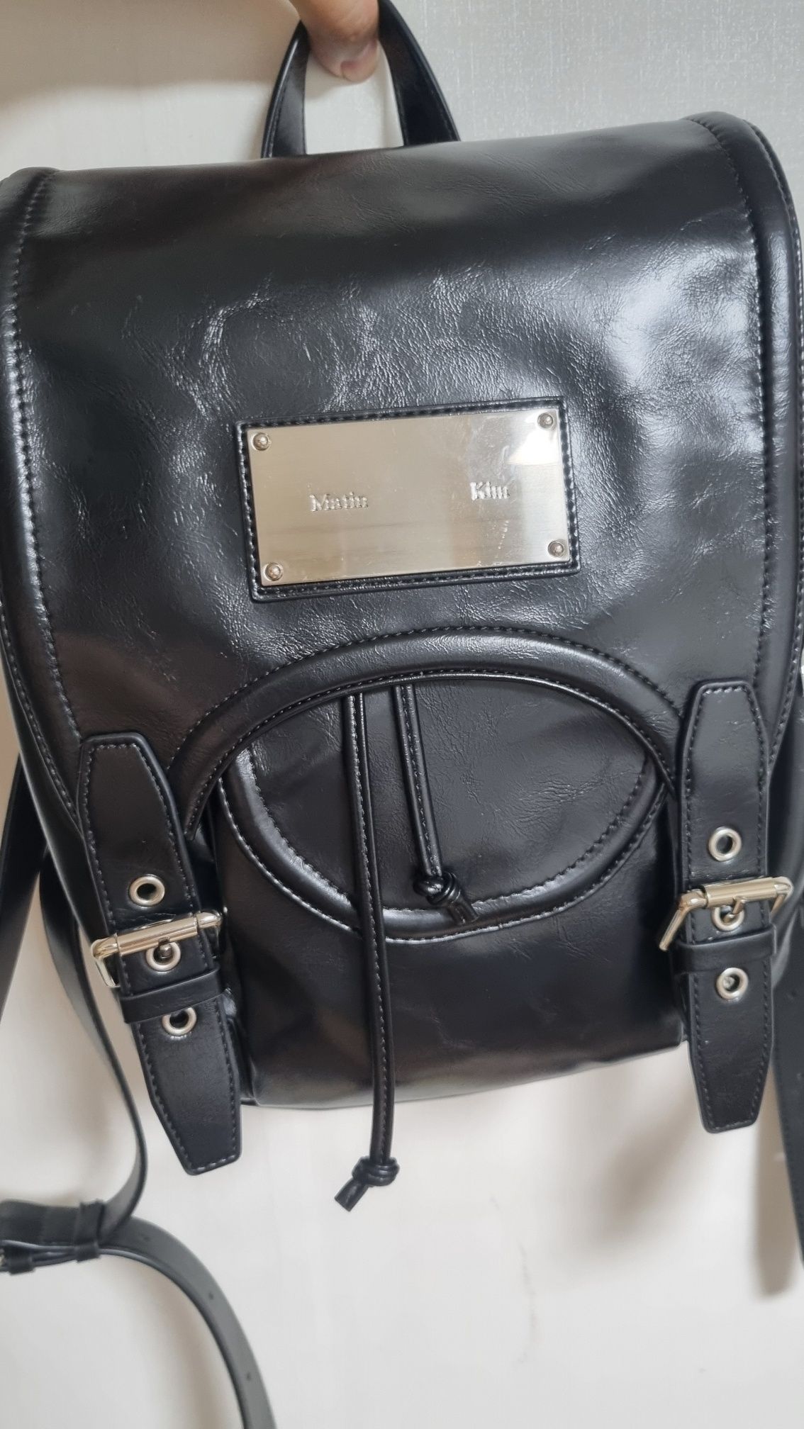 【♡】MatinKim BACK PACK IN BLACK MUSINSA | MATIN KIM STRING UTILITY BACK PACK IN BLACK
