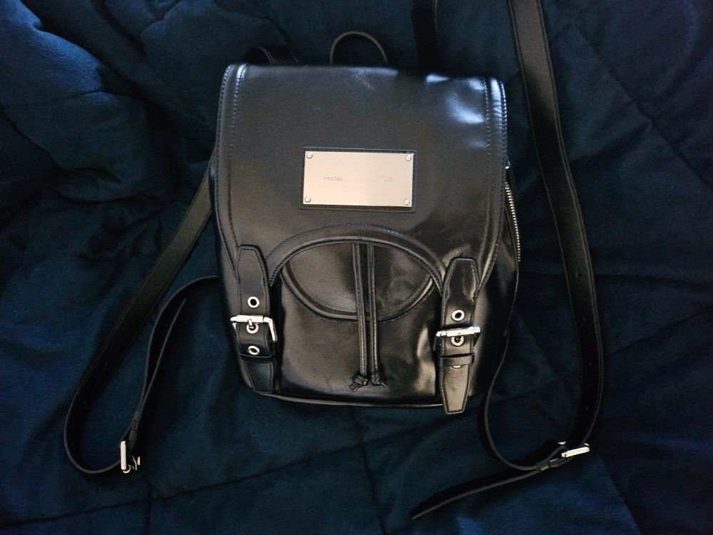 MUSINSA | MATIN KIM BUCKLE DETAIL BACK PACK IN BLACK