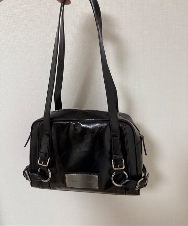 ショルダーバッグ・ポシェット [MATINKIM]biker detail medium shoulder bag in black 𝐌𝐀𝐓𝐈𝐍𝐊𝐈𝐌_𝐃𝐀𝐄𝐉𝐄𝐎𝐍 - BIKER DETAIL SQUARE